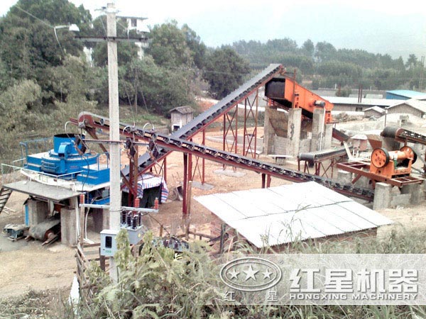 制砂機生產現(xiàn)場