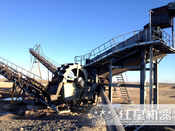 洗砂現場 洗砂現場