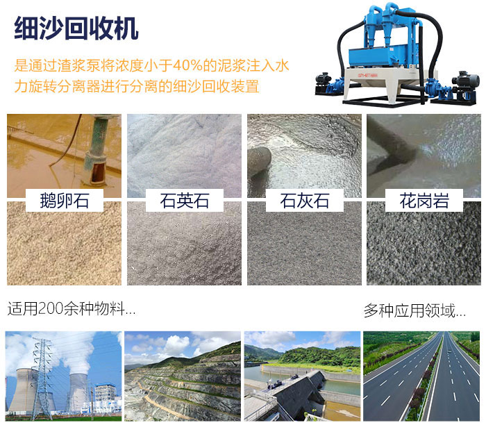 細沙回收一體機應用范圍 細沙回收一體機應用范圍