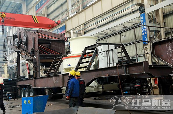 紅星機器移動制砂機加工車間 紅星機器移動制砂機加工車間