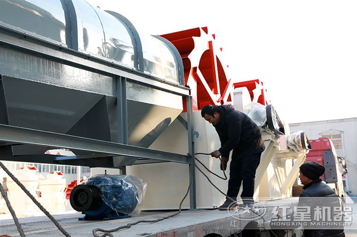 紅星水洗沙設(shè)備裝貨發(fā)貨圖 紅星水洗沙設(shè)備裝貨發(fā)貨圖