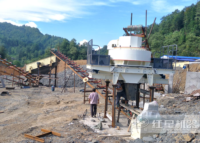 沖擊式破碎機(jī)(制砂機(jī))施工現(xiàn)場(chǎng)