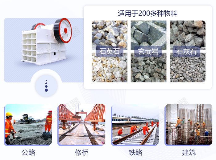 大型顎式破碎機應(yīng)用范圍廣 大型顎式破碎機應(yīng)用范圍廣
