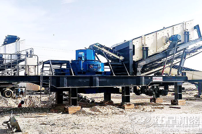 干式車載制砂機(jī)現(xiàn)場(chǎng)