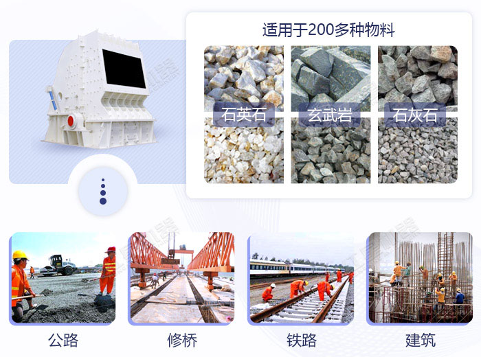 反擊式碎石機(jī)應(yīng)用范圍 反擊式碎石機(jī)應(yīng)用范圍