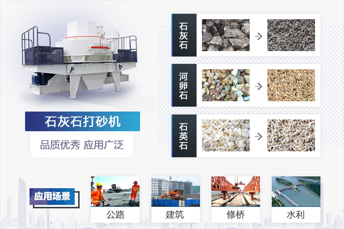 石灰石打砂機應用范圍