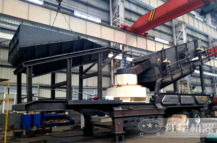 可移動式磕沙機(jī)廠家車間圖