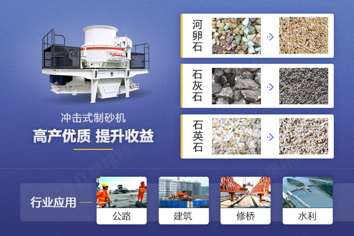 沖擊式制砂機應用范圍 沖擊式制砂機應用范圍
