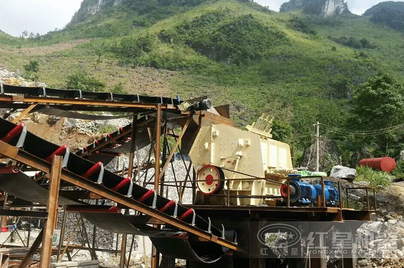 固定式建筑垃圾破碎生產線配置現(xiàn)場