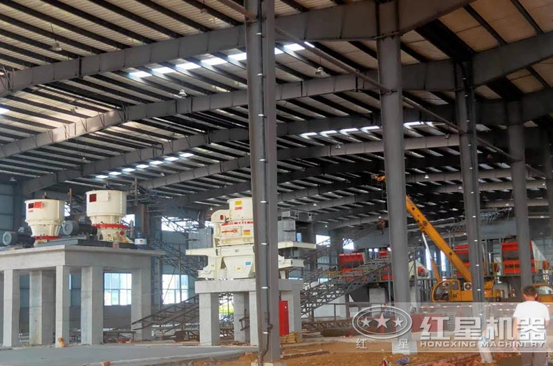 固定式機制砂生產線現(xiàn)場