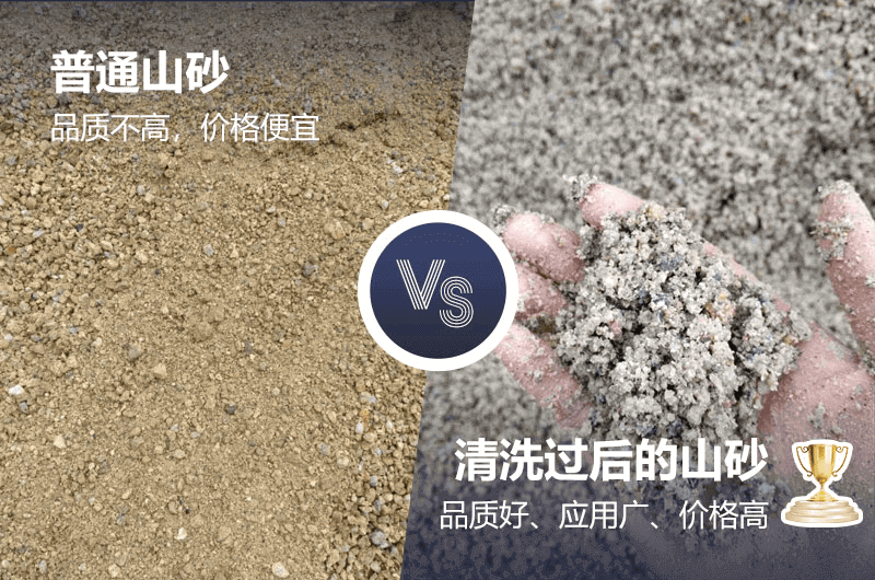 清洗后的砂石子質(zhì)量更高 清洗后的砂石子質(zhì)量更高